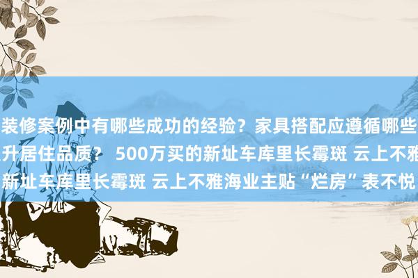 装修案例中有哪些成功的经验？家具搭配应遵循哪些原则？生活美学如何提升居住品质？ 500万买的新址车库里长霉斑 云上不雅海业主贴“烂房”表不悦