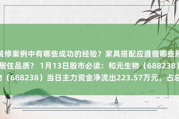 装修案例中有哪些成功的经验？家具搭配应遵循哪些原则？生活美学如何提升居住品质？ 1月13日股市必读：和元生物（688238）当日主力资金净流出223.57万元，占总成交额6.6%